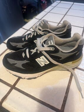 New Balance Black, Gray & White 993 Athletic Sneakers